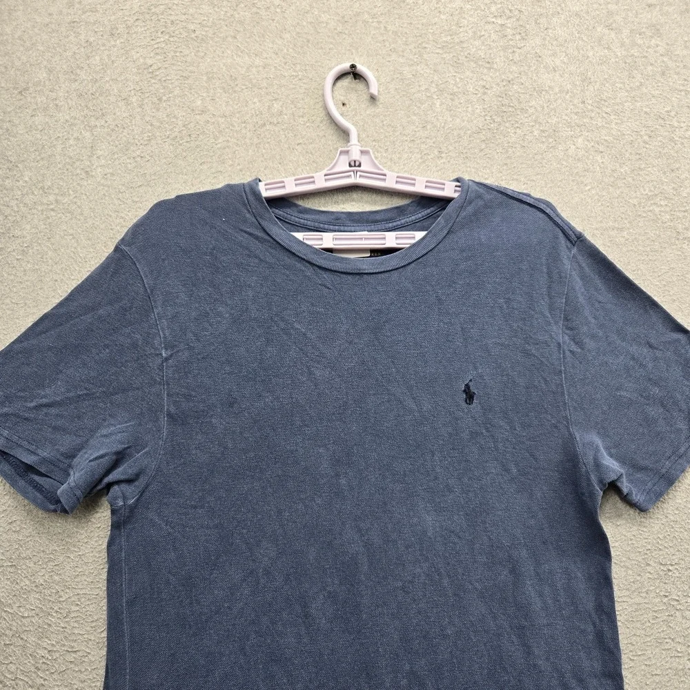 Polo Ralph Lauren Men Shirt XL Blue Embroidered Logo Short Sleeve